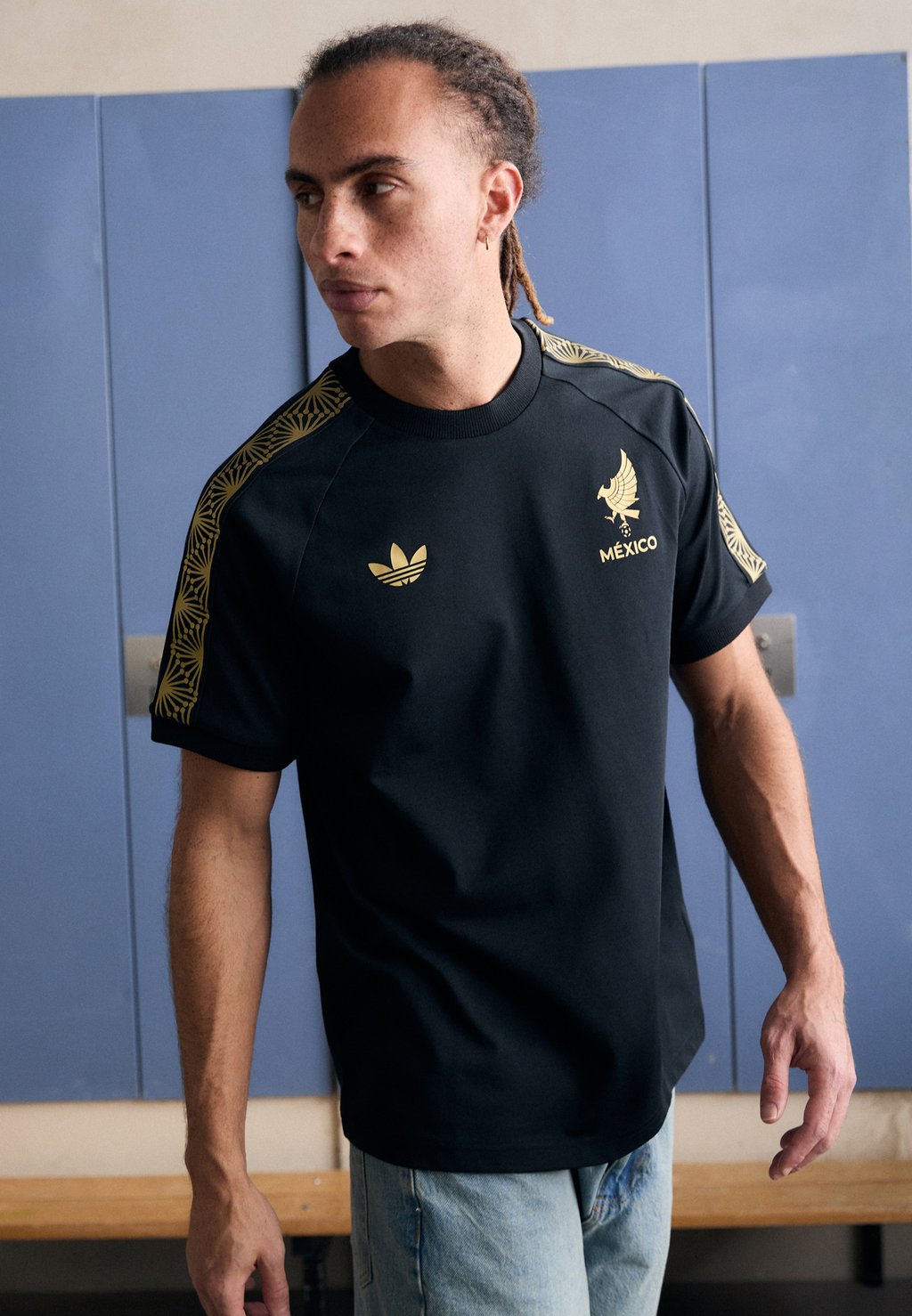 

Футболка с принтом MEXICO 2025 - National team wear Adidas Originals, черный