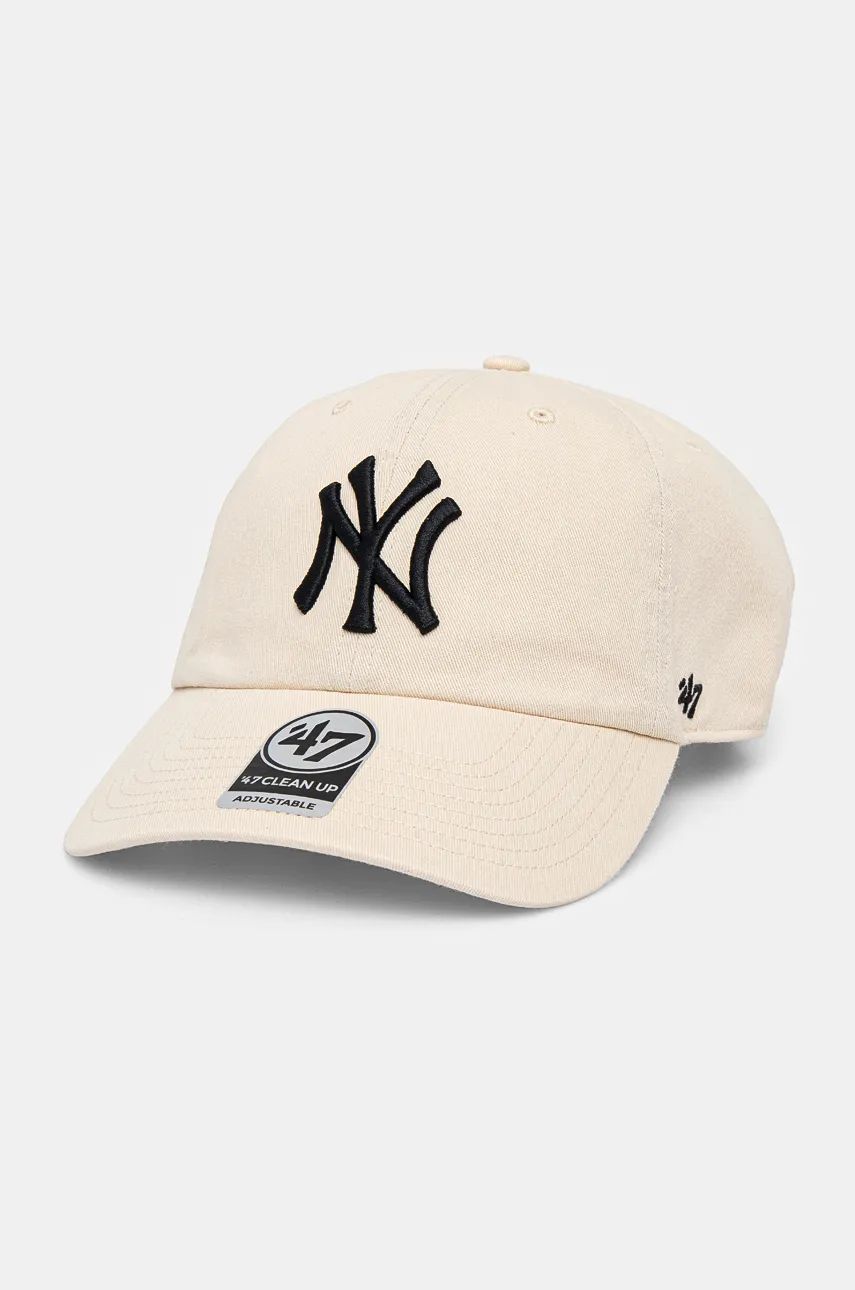 

Хлопковая бейсболка 47 бренда MLB New York Yankees 47 Brand, бежевый