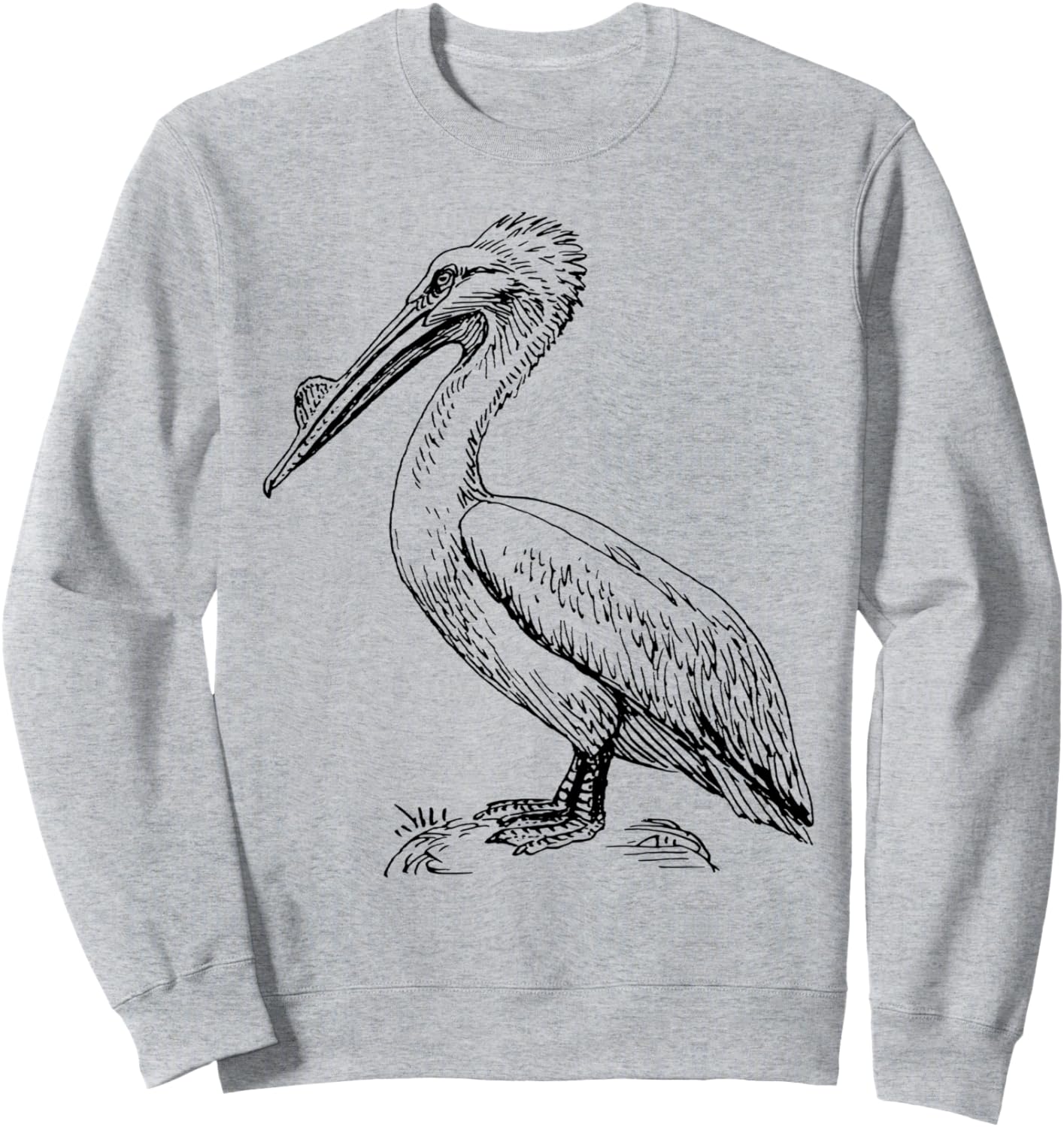 

Толстовка с изображением пеликана-наблюдателя за птицами Fashion Tees, серый