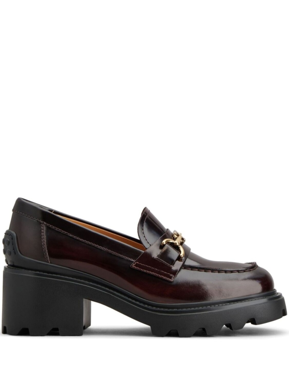 

Tod's лоферы на блочном каблуке, коричневый