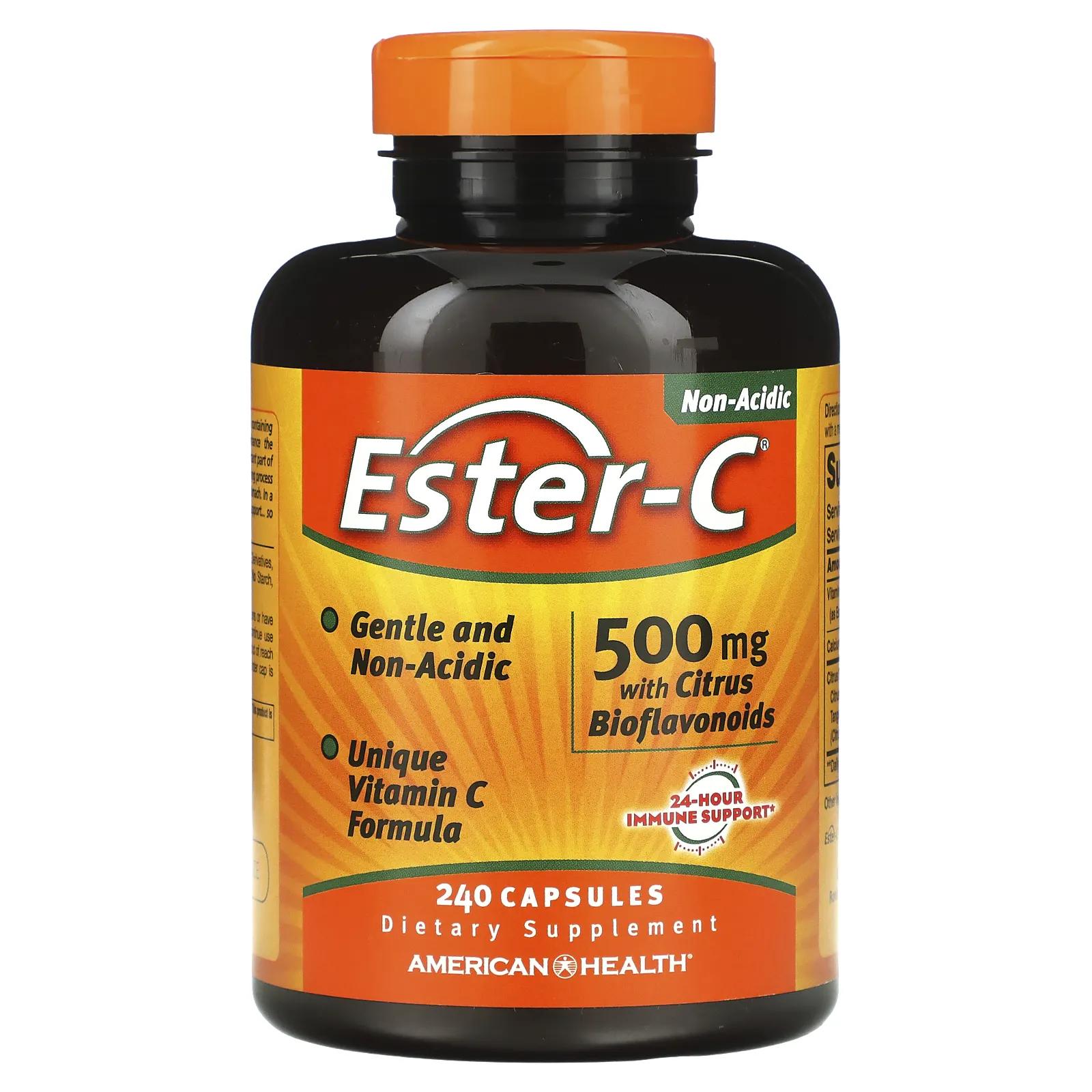 

American Health Ester-C 500 мг с цитрусовыми биофлавоноидами 240 капсул