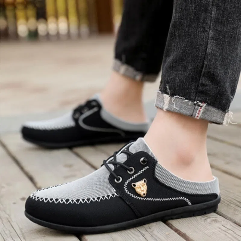 Мокасины мужские повседневные, Loafers, синий хаки SPKFHD — фото 4