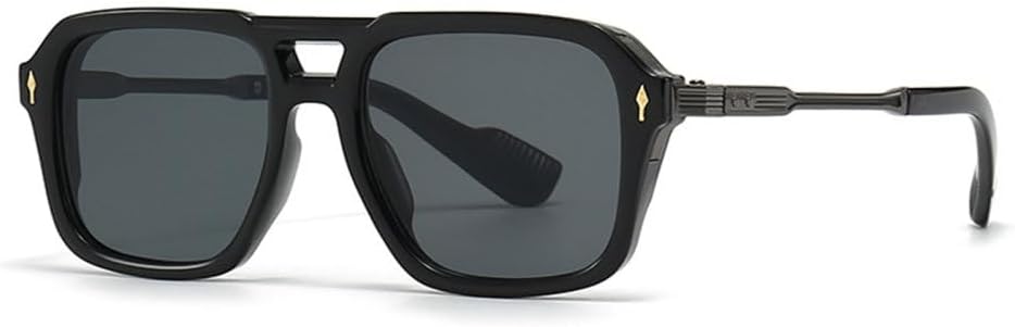 

Винтажные солнцезащитные очки в стиле стимпанк с плоской верхней частью, квадратные, для женщин и мужчин, роскошные солнцезащитные очки, классические модные модели MUTYNE, Black Black