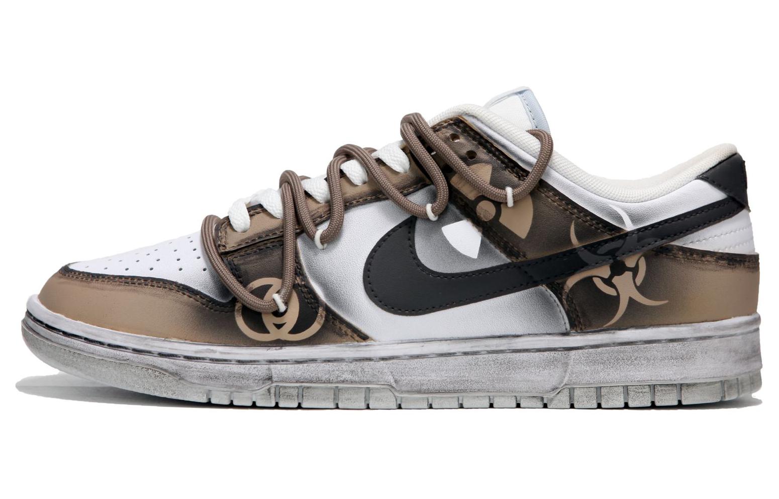 

Кроссовки Nike Dunk Skateboarding Shoes Men Low-top White/gray/brown, хаки