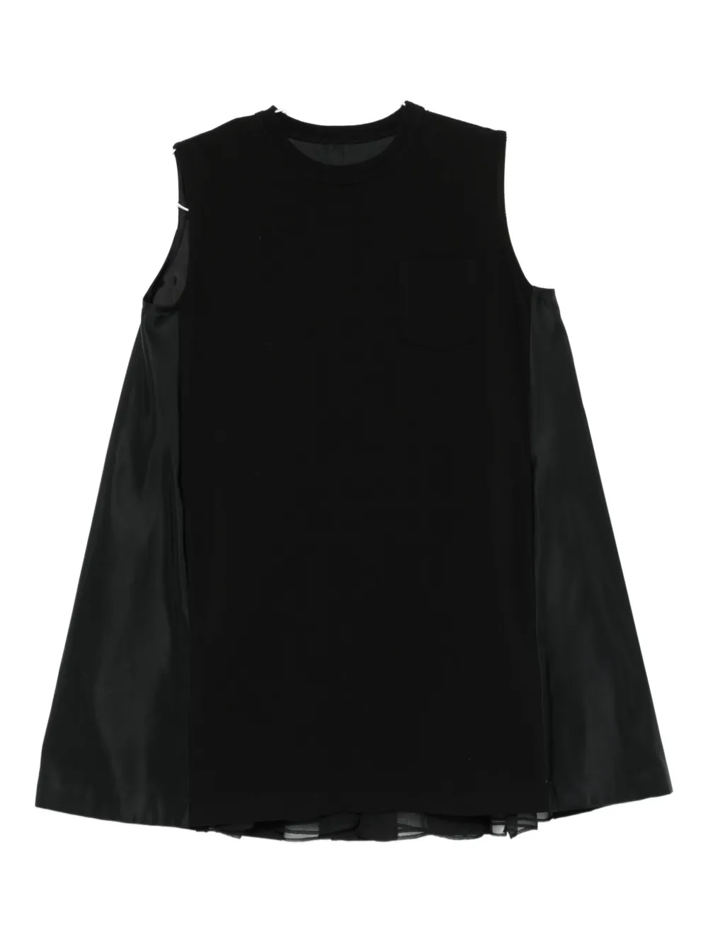 

Мини-платье без рукавов Sacai, черный