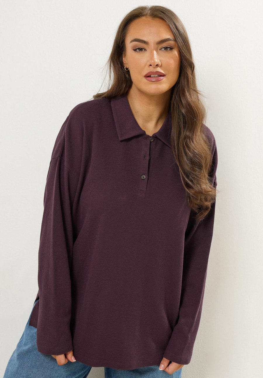 

Поло Yours Clothing Polo shirt, Purple/Dark Purple