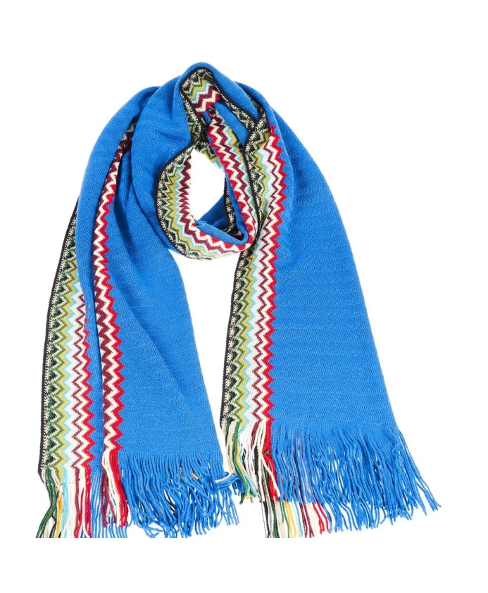 

Шарф с геометрическим узором и бахромой Missoni, мультиколор