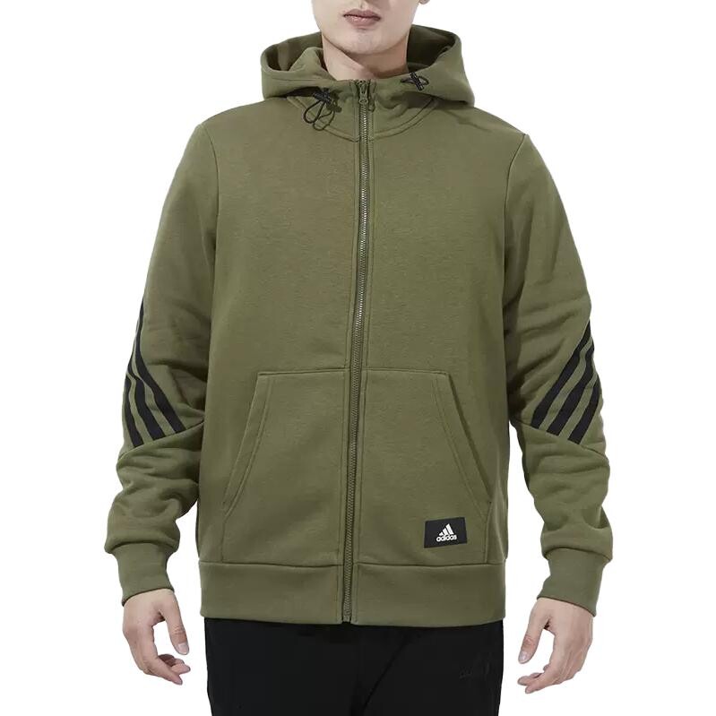 Куртка мужская оливковая Adidas, оливковый — фото 2