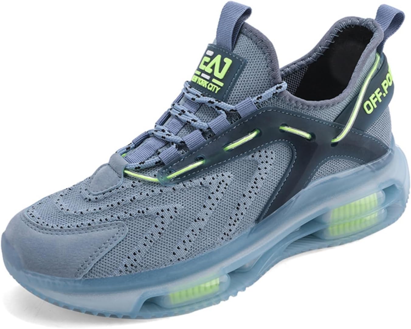 

Мужские легкие дышащие кроссовки с сеткой, стильные спортивные кроссовки с воздушной подушкой и амортизирующей подошвой, идеальные для спорта и повседневной носки Aokisx, синий