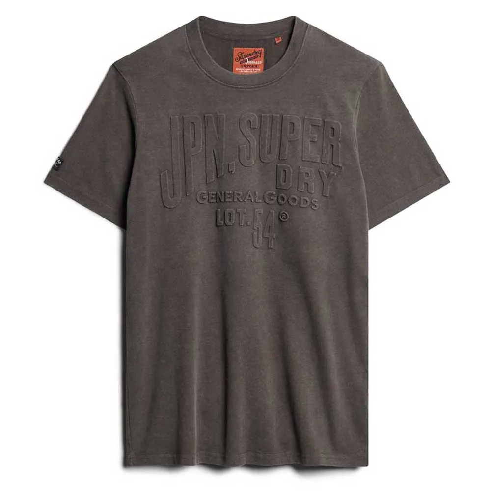 

Футболка Superdry Embossed Logo Graphic, серый