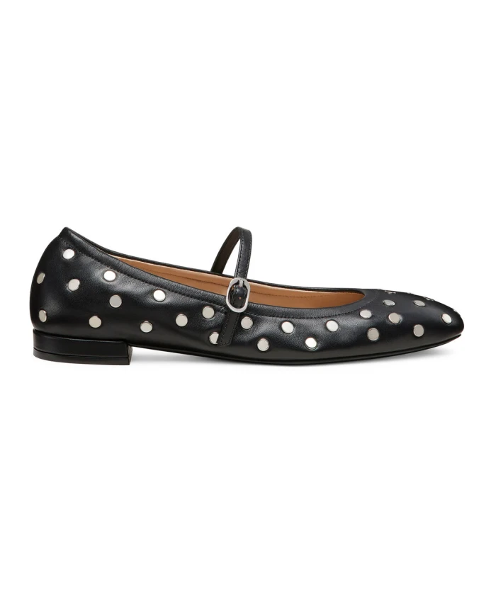 Балетки Claris с заклепками Stuart Weitzman, черный