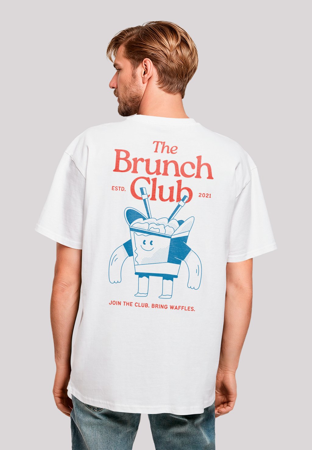 

Футболка с принтом THE BRUNCH CLUB F4NT4STIC, белый