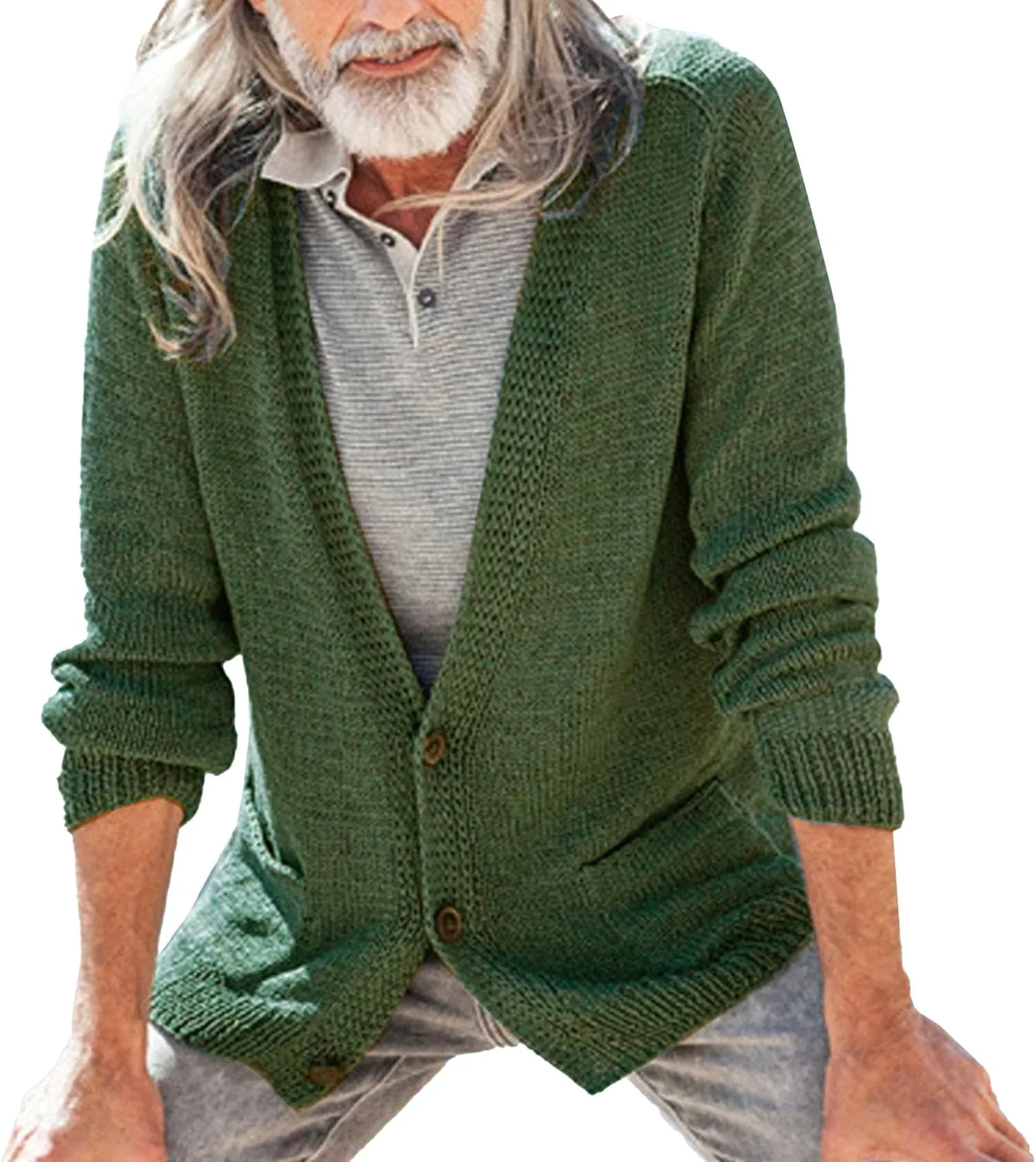 

Мужской свитер V-образным вырезом в стиле винтаж