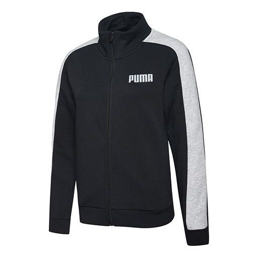 

Толстовка contrast stand collar color matching sweatshirt black Puma, черный