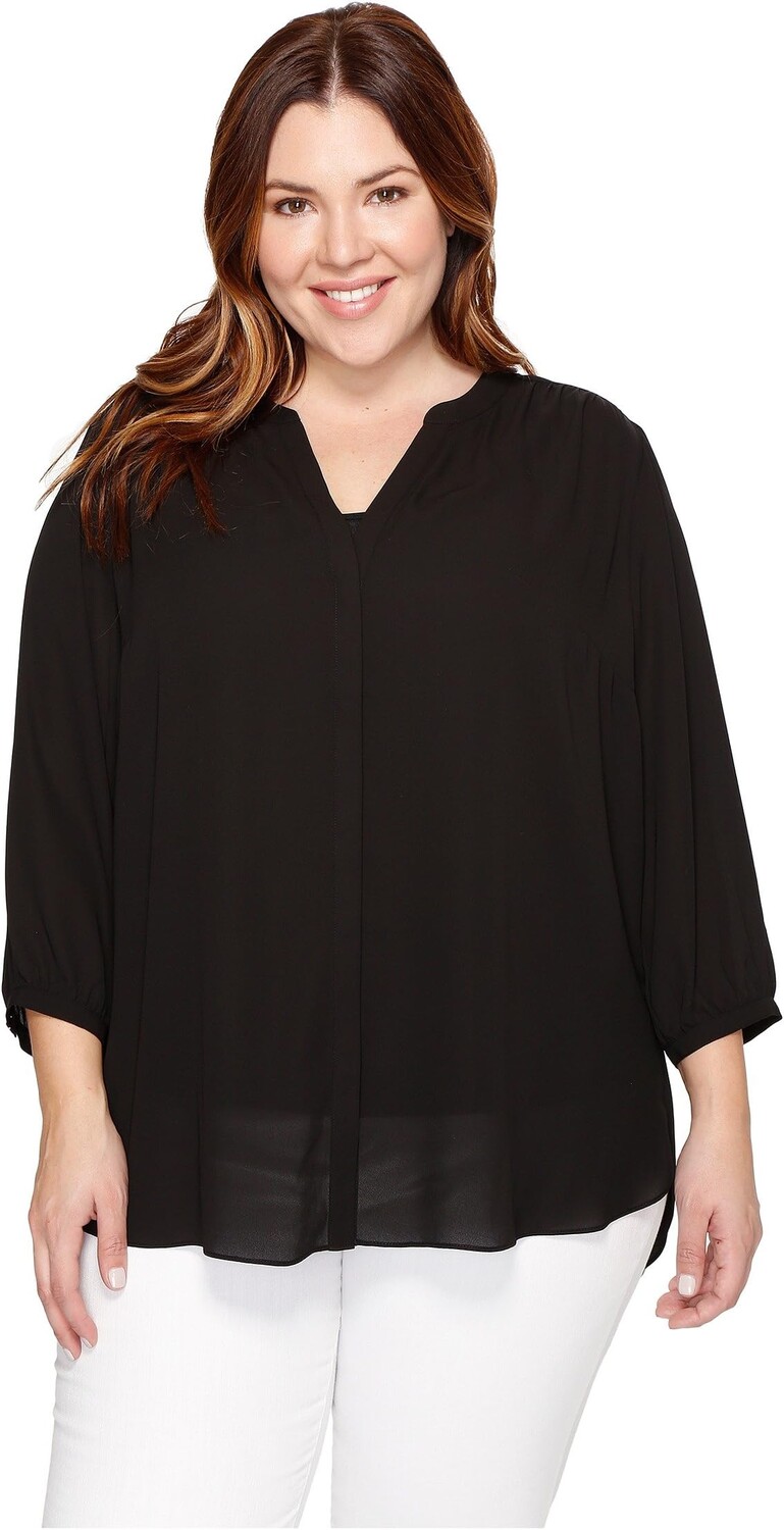 

Блуза NYDJ Plus Size Pintuck Blouse, черный