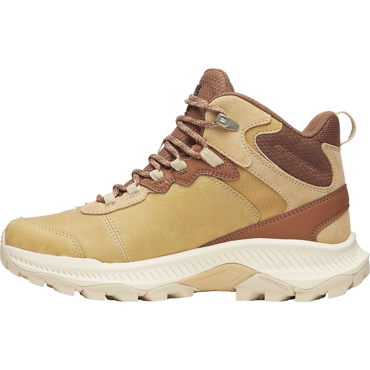 Ботинки для походов женские Merrell Speed Strike 2 Mid LTR WP из кожи и замши, коричневый — фото 3