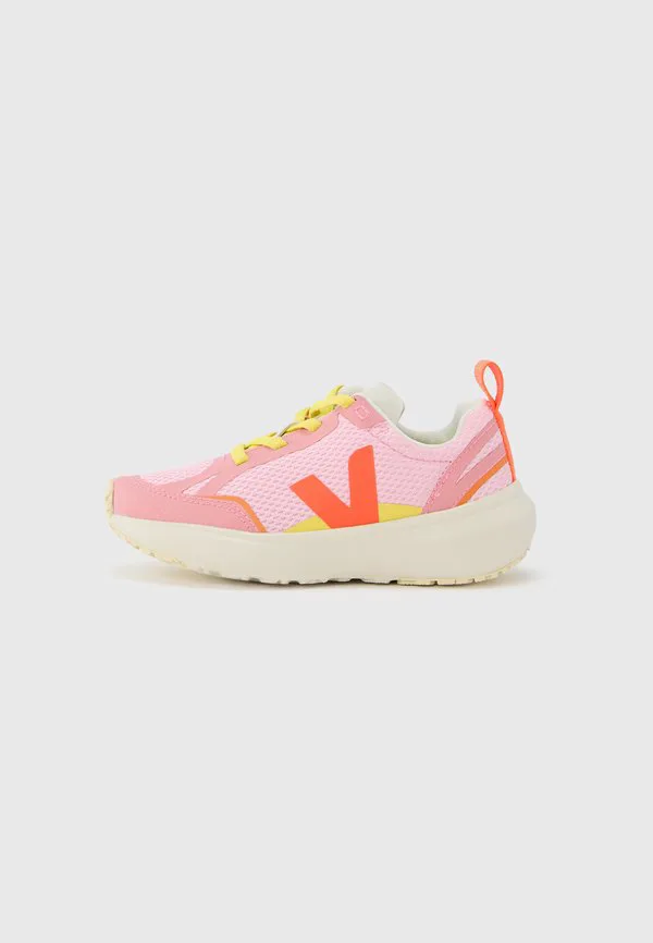 Маленькие светло-желтые кроссовки унисекс Veja, Guimauve/Orange Fluo