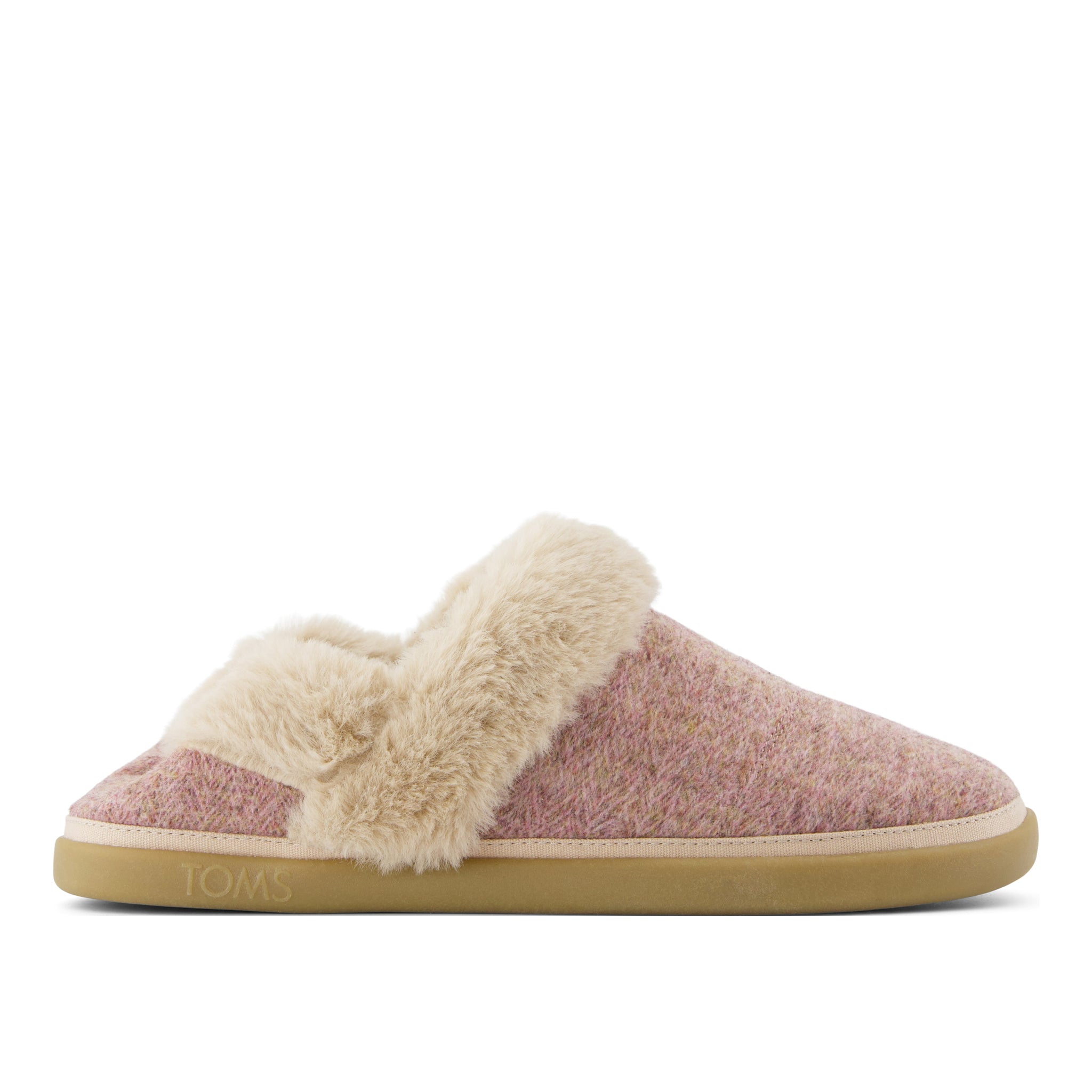 Oslo уютные тапочки в рубчик винтажного розового цвета TOMS Shoes — фото 3