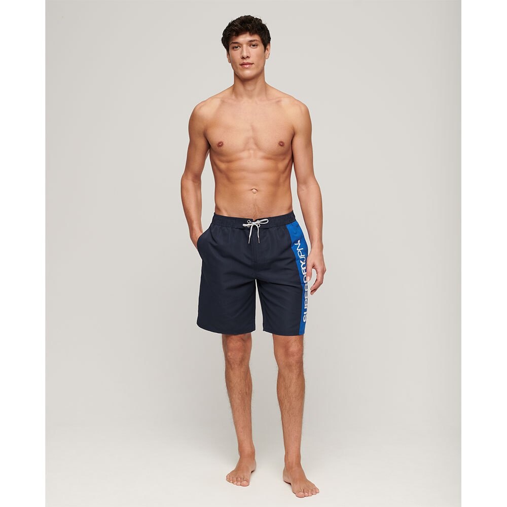 Шорты для плавания Superdry Sportswear Logo 19´´ Swimming Shorts, синий — фото 4