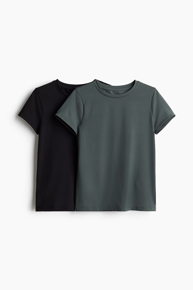 

Комплект из 2 спортивных рубашек из материала Drymove H&M, черный
