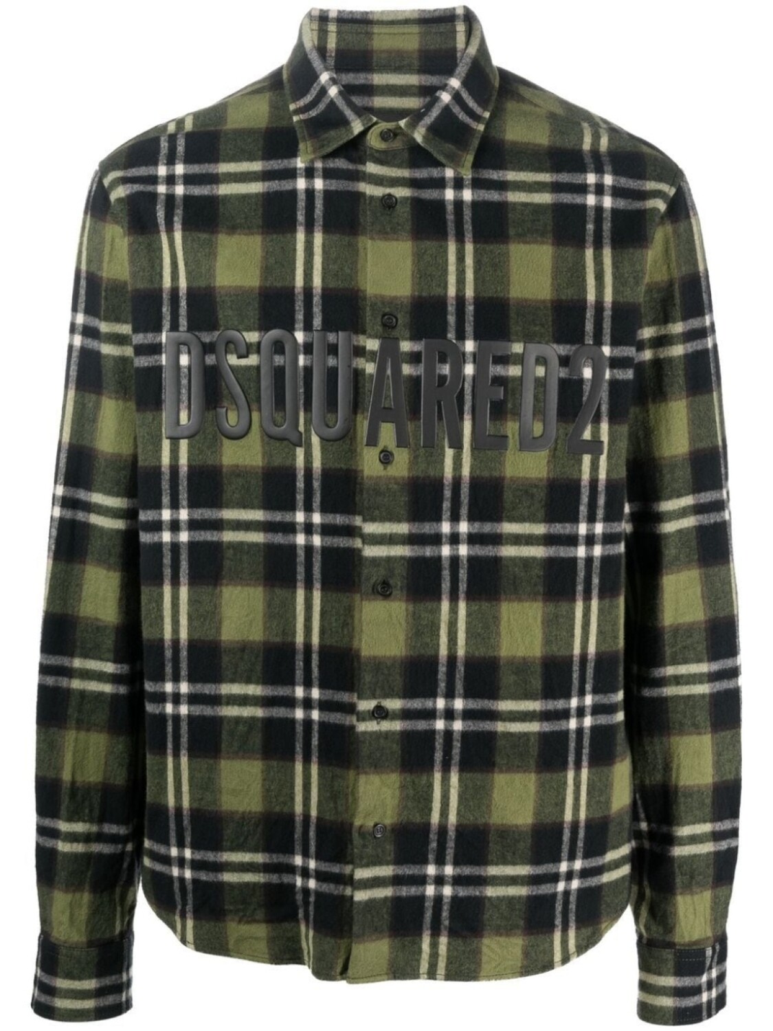 

Dsquared2 plaid-print flannel shirt, зеленый