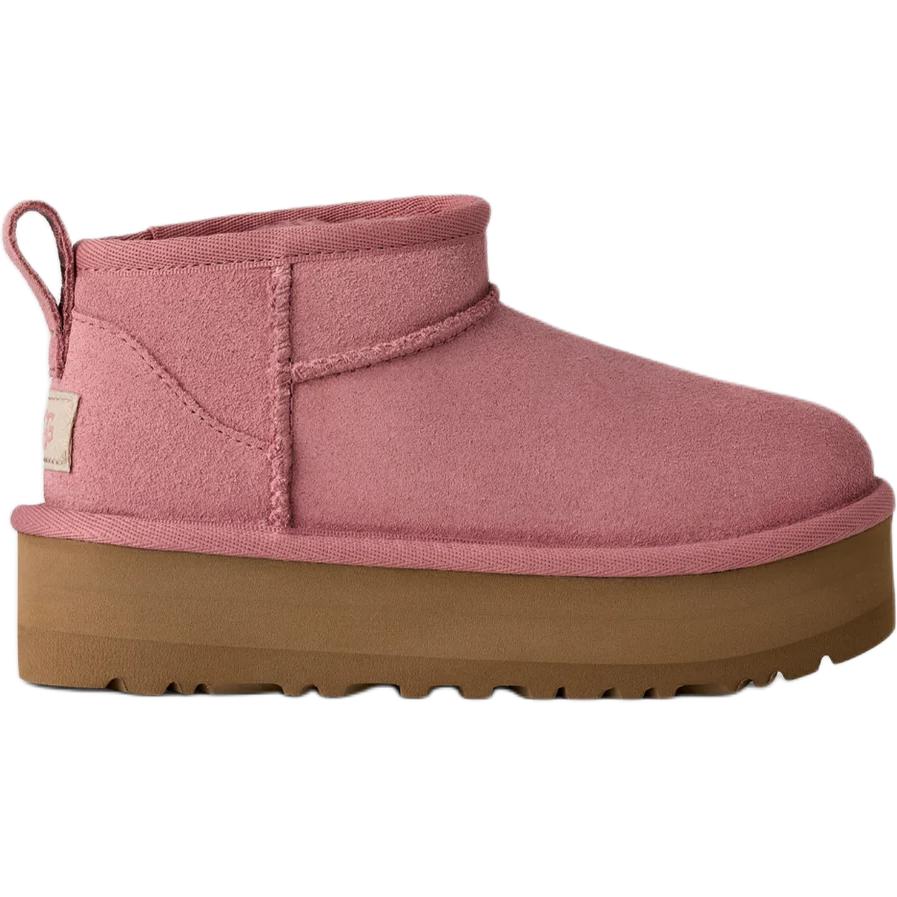 UGG Классические ультра мини детские зимние сапоги Suede Pink Kids' — фото 2