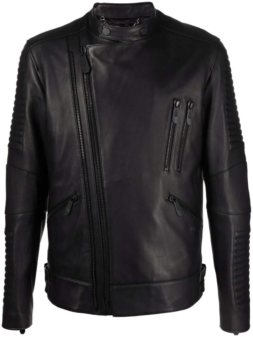 

Байкерская куртка с декором Skull Philipp Plein, черный