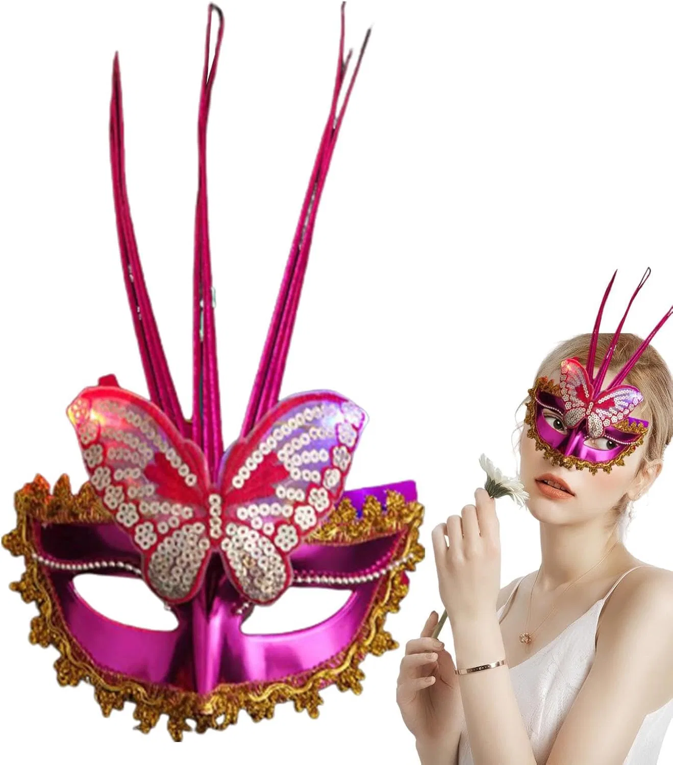 Маска для лица Zorza — Butterfly Lady с блестками, , разноцветная, 100 г