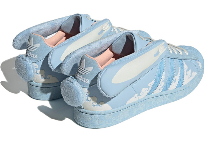 Кроссовки Adidas Originals Originals Superstar Papercut X Melting Sadness 'Blue White' — фото 4