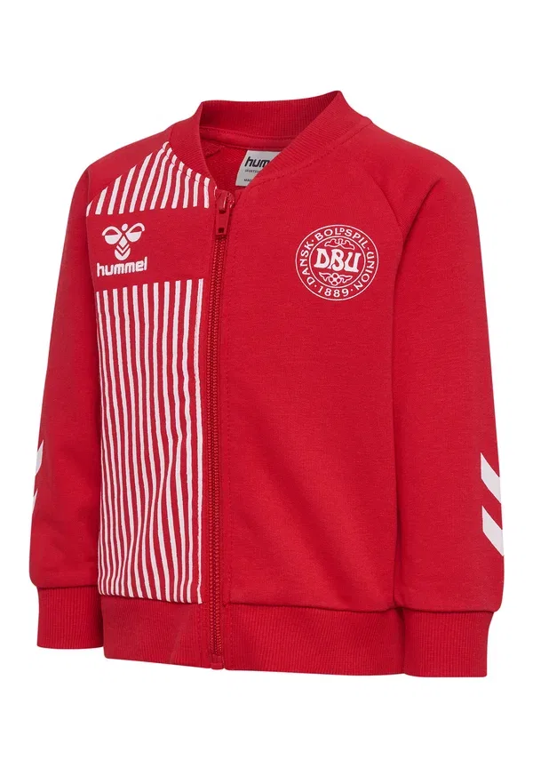 Толстовка на молнии Hummel Hmlmini reg dbu zip jacket zip up sweatshirt, танго красный — фото 4