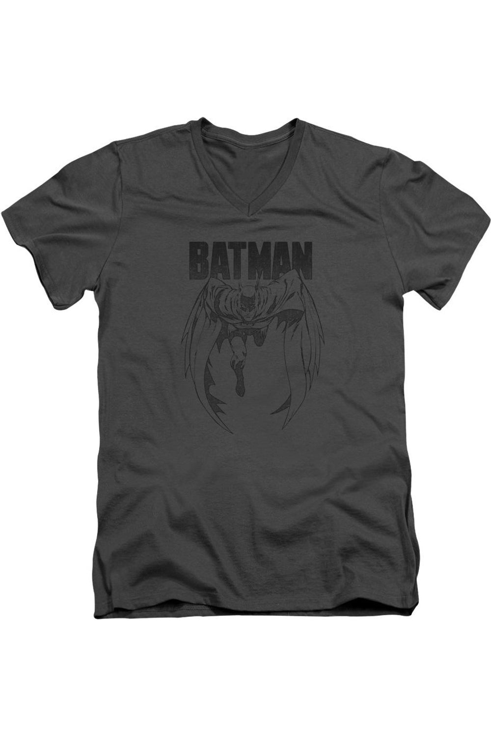 

Футболка из хлопка премиум-класса с коротким рукавом и V-образным вырезом Batman Grey Noise для взрослых Gildan