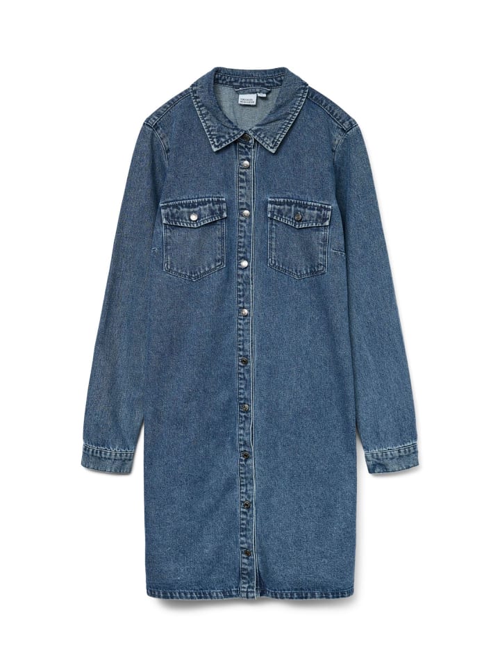 

Платье до колена Vero Moda, Средне-синий деним