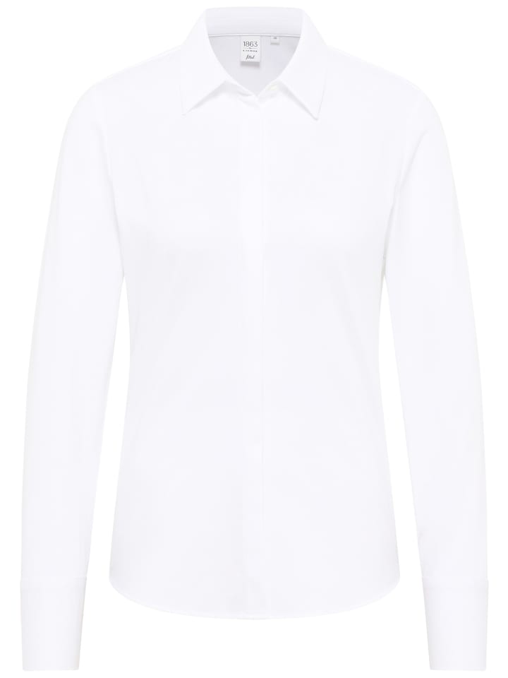 

Eterna Приталенная блузка белого цвета