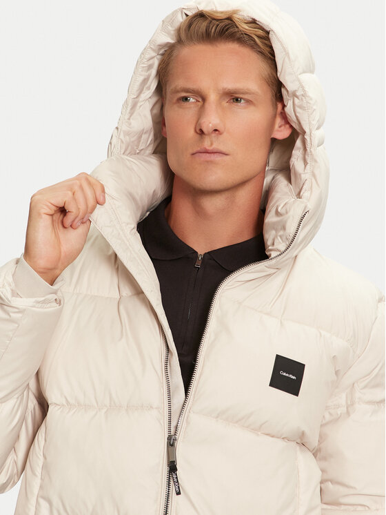 Зимняя куртка стандартного кроя K10K113476 Calvin Klein, бежевый — фото 4