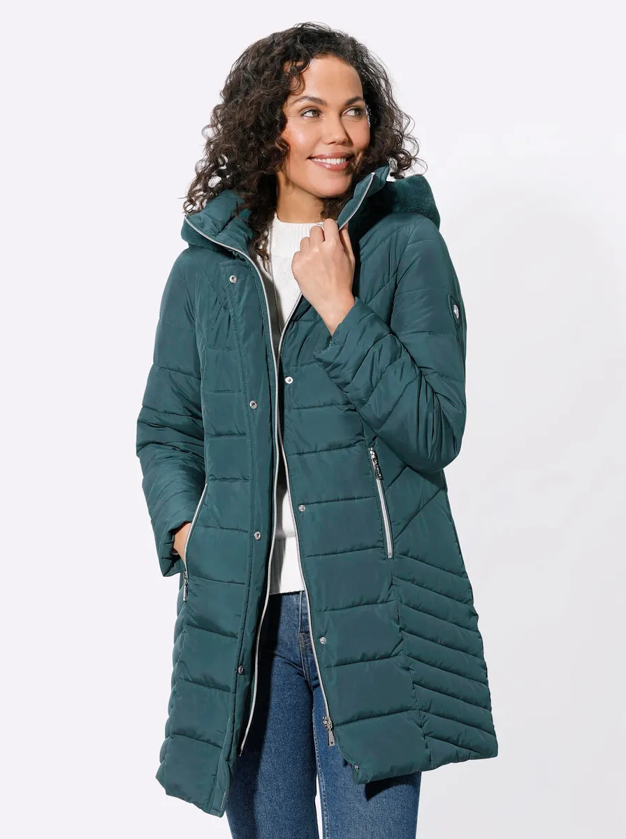

Повседневного образа стеганая куртка с капюшоном Casual Looks, цвет Petrol