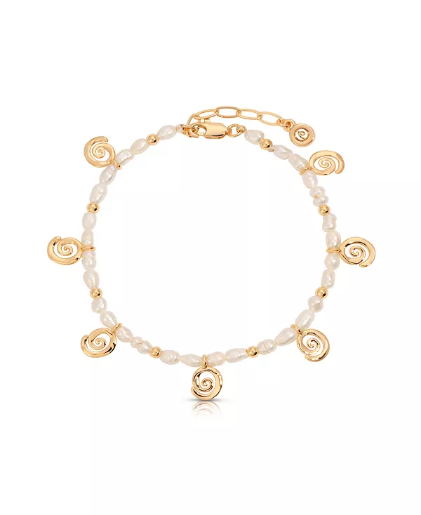 

Перламутровый браслет Aura Ettika, gold