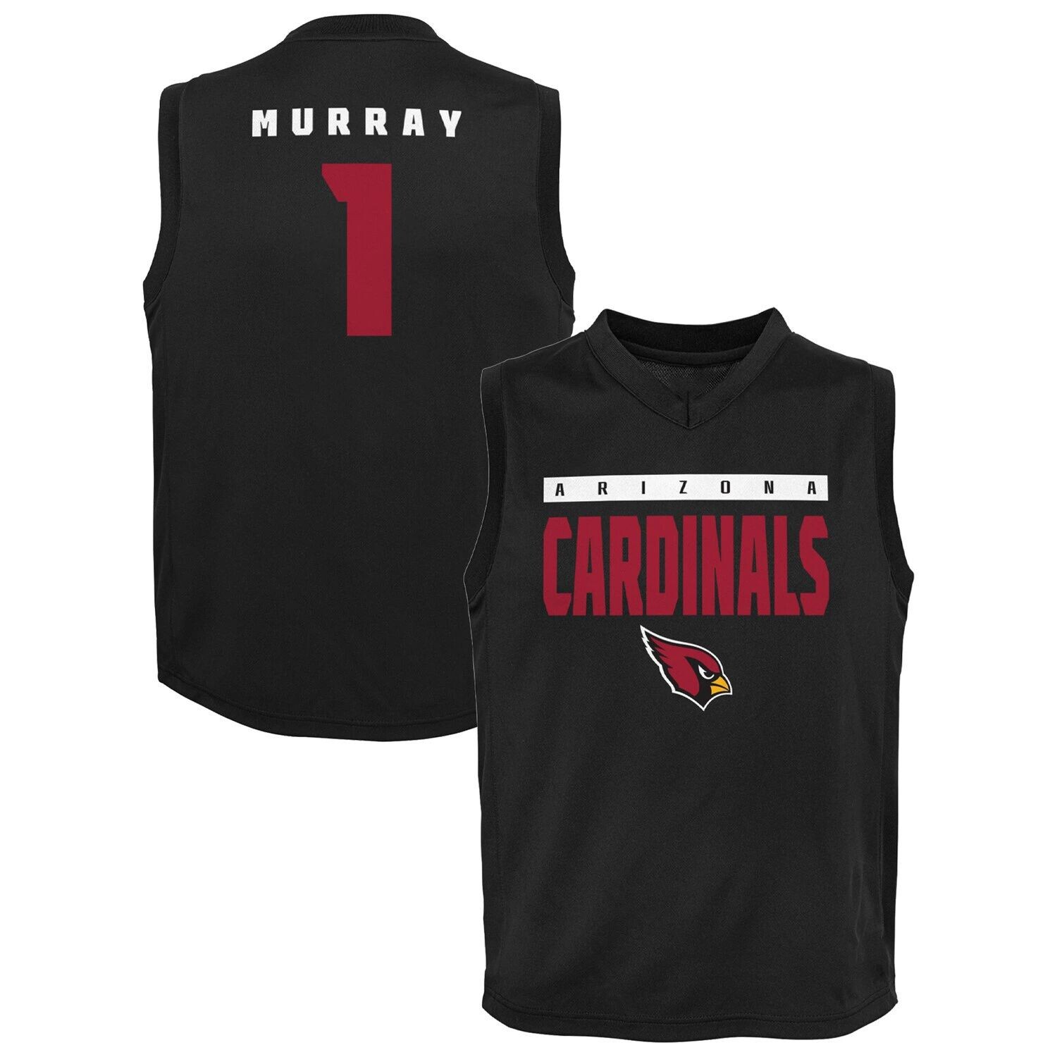 Молодежная майка Kyler Murray Black Arizona Cardinals Fast Track с V-образным вырезом Outerstuff — фото 4