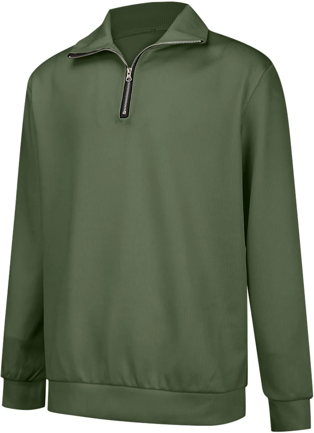 Mokaloha мужская рубашка Casual Quarter Zip Ribbed Henley с текстурированным воротником, Plus Size — фото 4