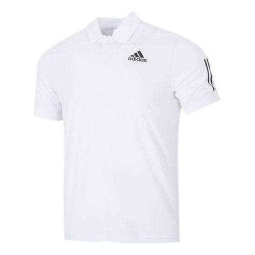 

Футболка adidas Solid Color Stripe Tennis Athleisure Casual Sports Short Sleeve Polo Shirt White, мультиколор