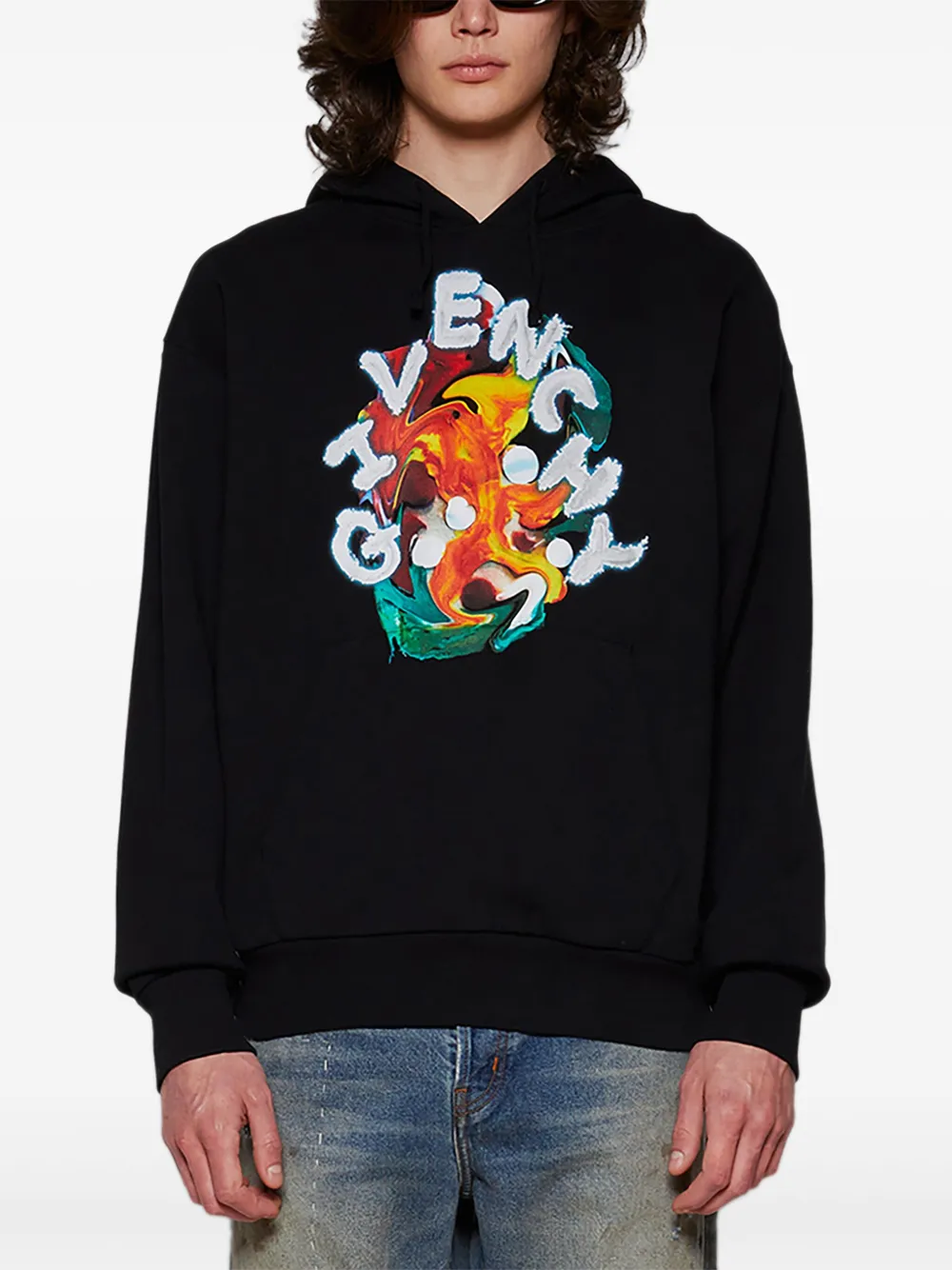 Худи Psychedelic Givenchy, черный — фото 3