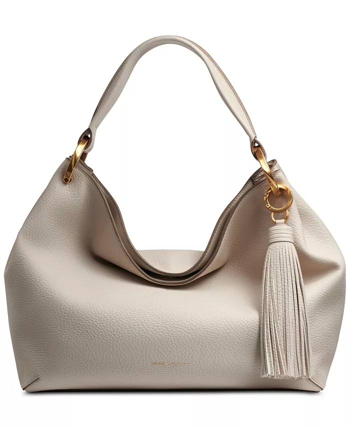 

Кожаная наплечная сумка Glenwood с кисточкой Donna Karan New York, коричневый/бежевый