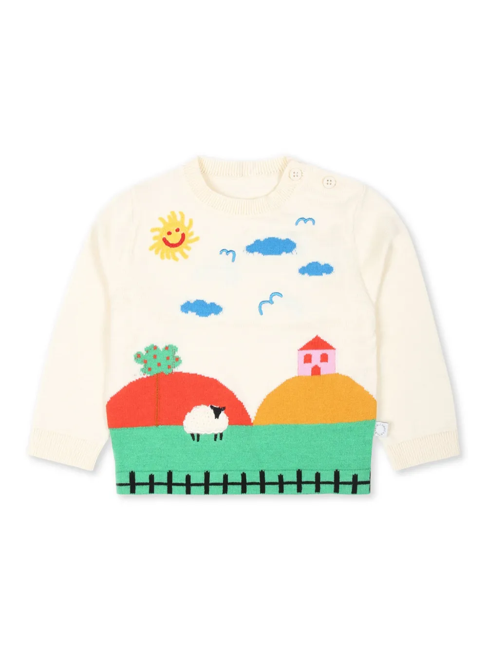 

Джемпер с вышивкой Stella McCartney Kids, белый