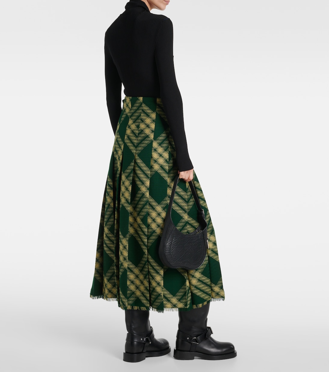 Юбка Burberry, женская, шерстяная, клетчатая, Primrose Ip Check, коричневый — фото 3