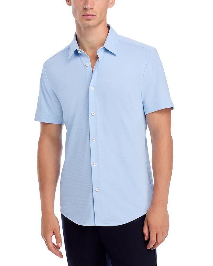 

Рубашка Performance Roan Slim Fit на пуговицах BOSS, синий