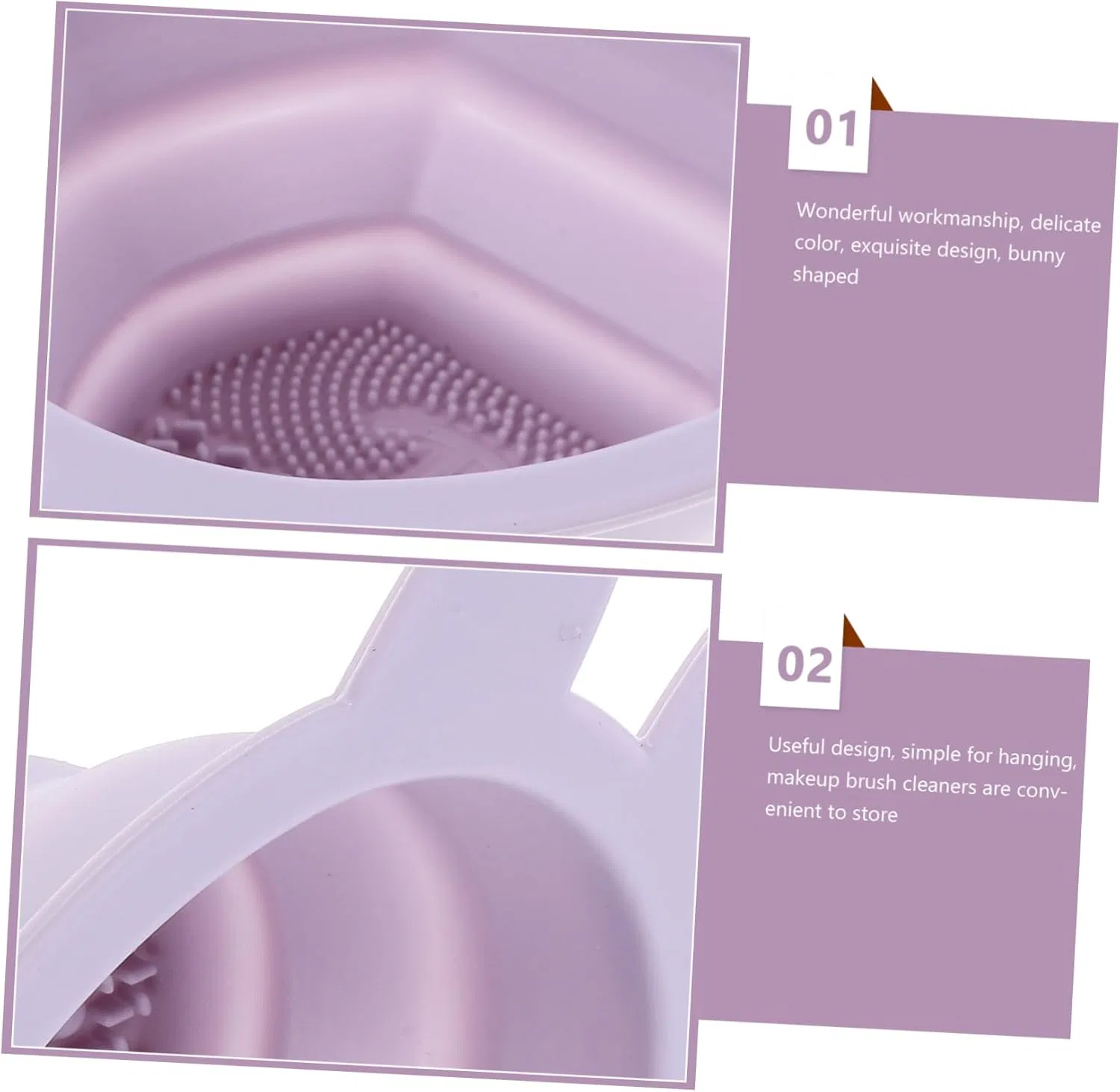 Средство для чистки кистей Silicone Cosmetic Brushes Gogogmee, 2 шт, 13x10x2.5 см — фото 4
