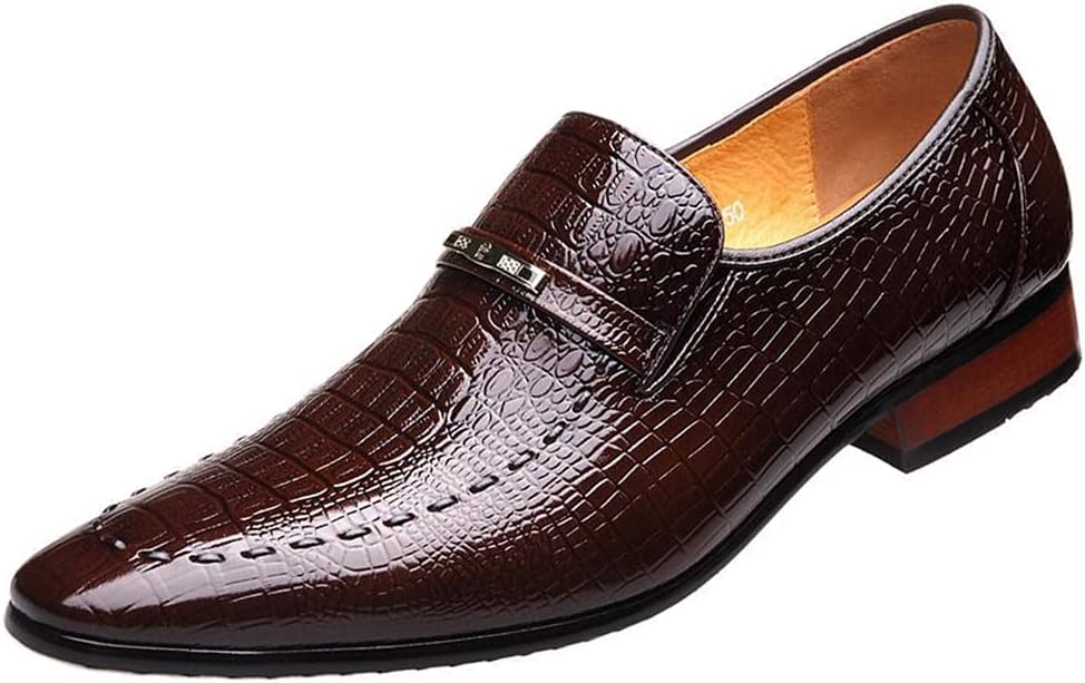 

Мужские классические туфли, банкетные свадебные и вечерние туфли, британский стиль для работы и офиса, кожаные, коричневые - 40/UK 7/US 7.5 Grvpm