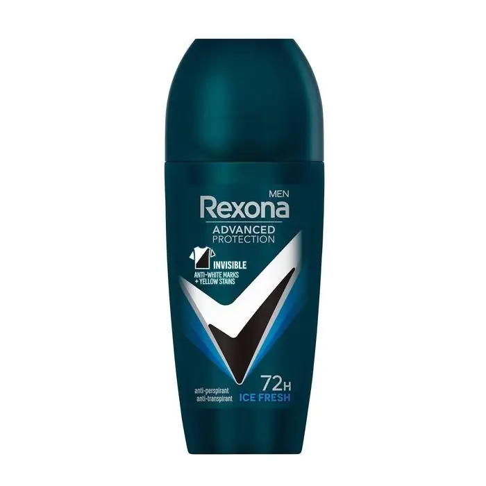 

Дезодорант advanced protection invisible ice desodorante roll on men Rexona, объем 50 мл