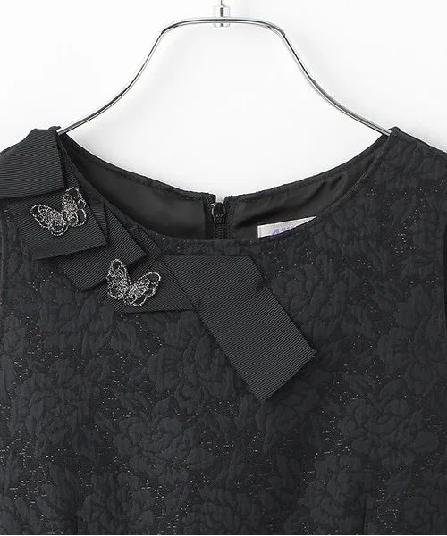 Детское платье с косажем ANNA SUI mini чёрное — фото 3