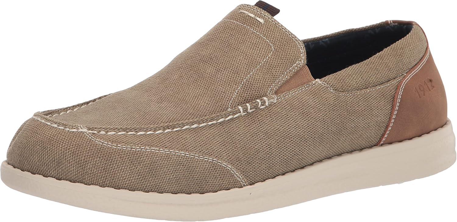 

Мужские мокасины Nunn Bush Brewski с тканевым верхом, удобные и легкие, без шнурков, Stone