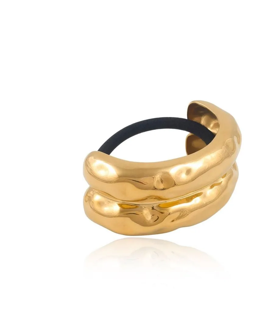 ПЕСНЯ ВОЛОСЫ МАНЖЕТА TSEATJEWELRY, золото/черный